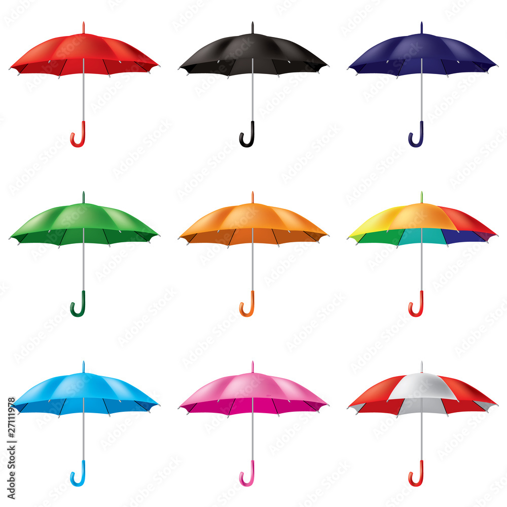 umbrellas in different colours