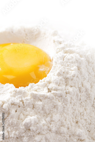 bake it!  egg  yolk on flour, white backdrop