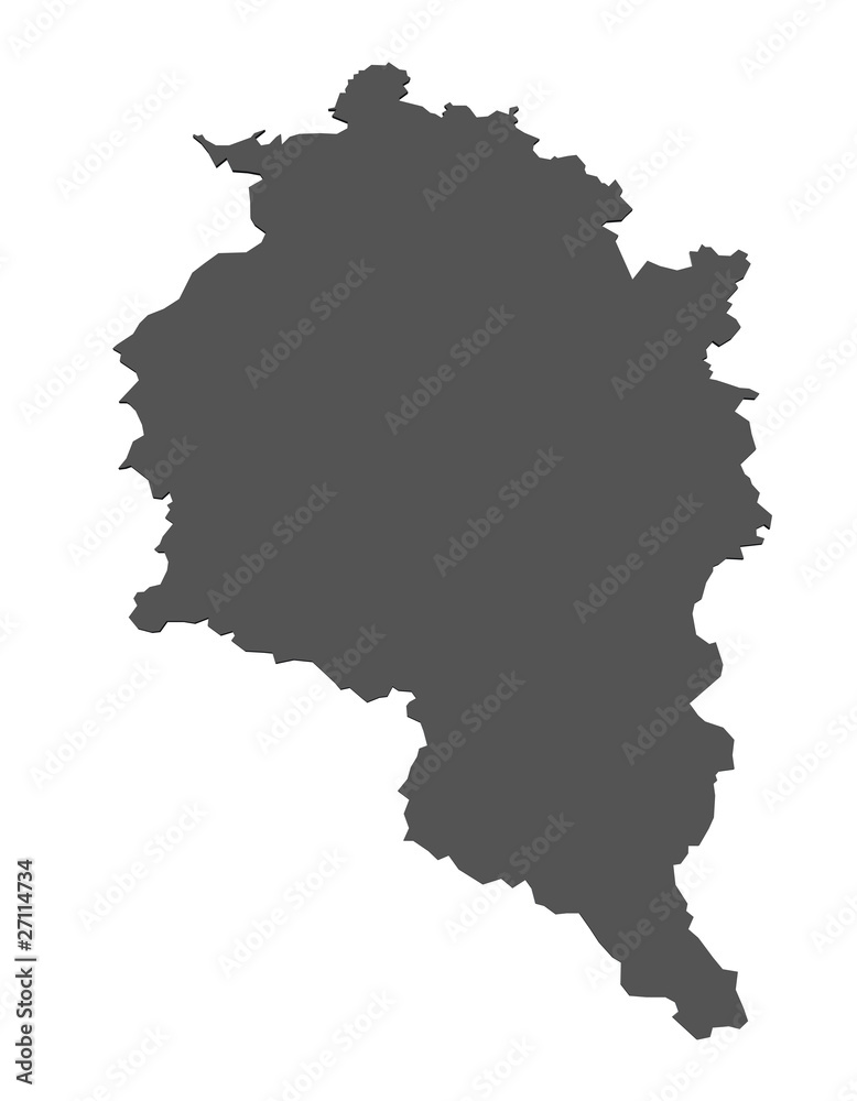 Karte von Vorarlberg - isoliert