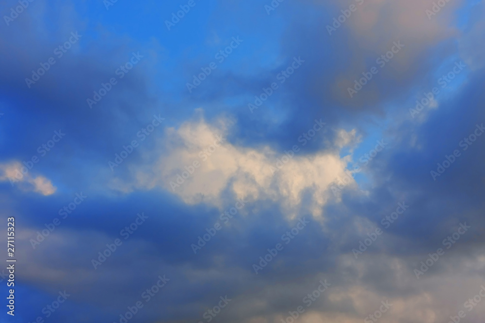 Background of sky with thunderclouds.