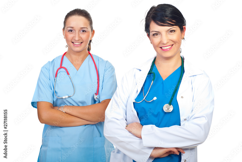 Fototapeta premium Attractive happy doctors women