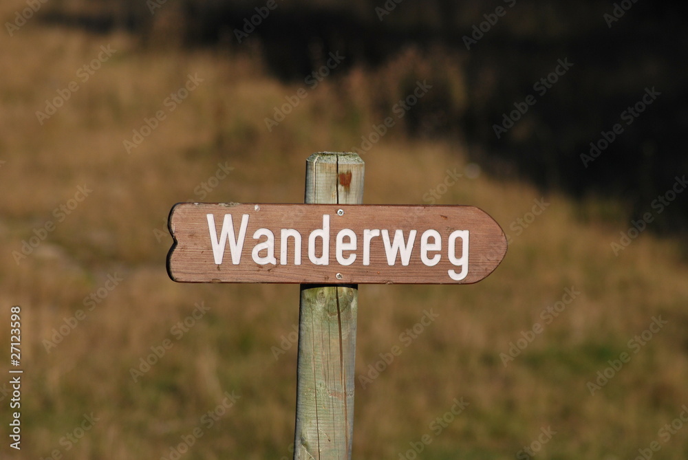 Schild Wanderweg