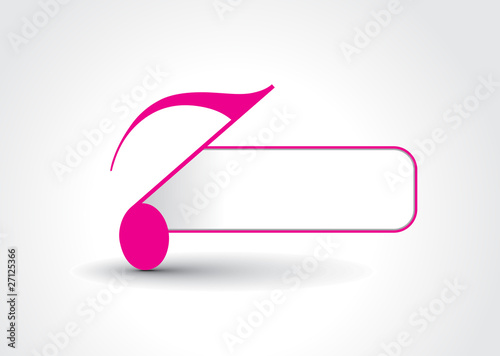 Music notes banner design