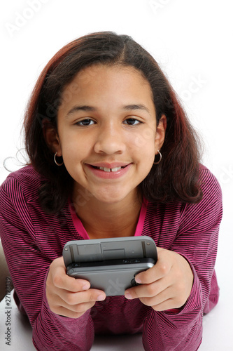 Child Texting on Cellphone