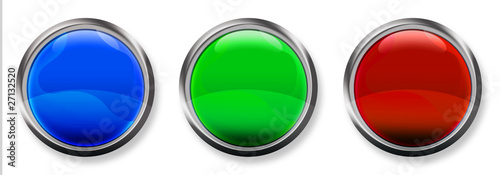 Free Download Blank 3-D RGB Buttons - GFXLoad