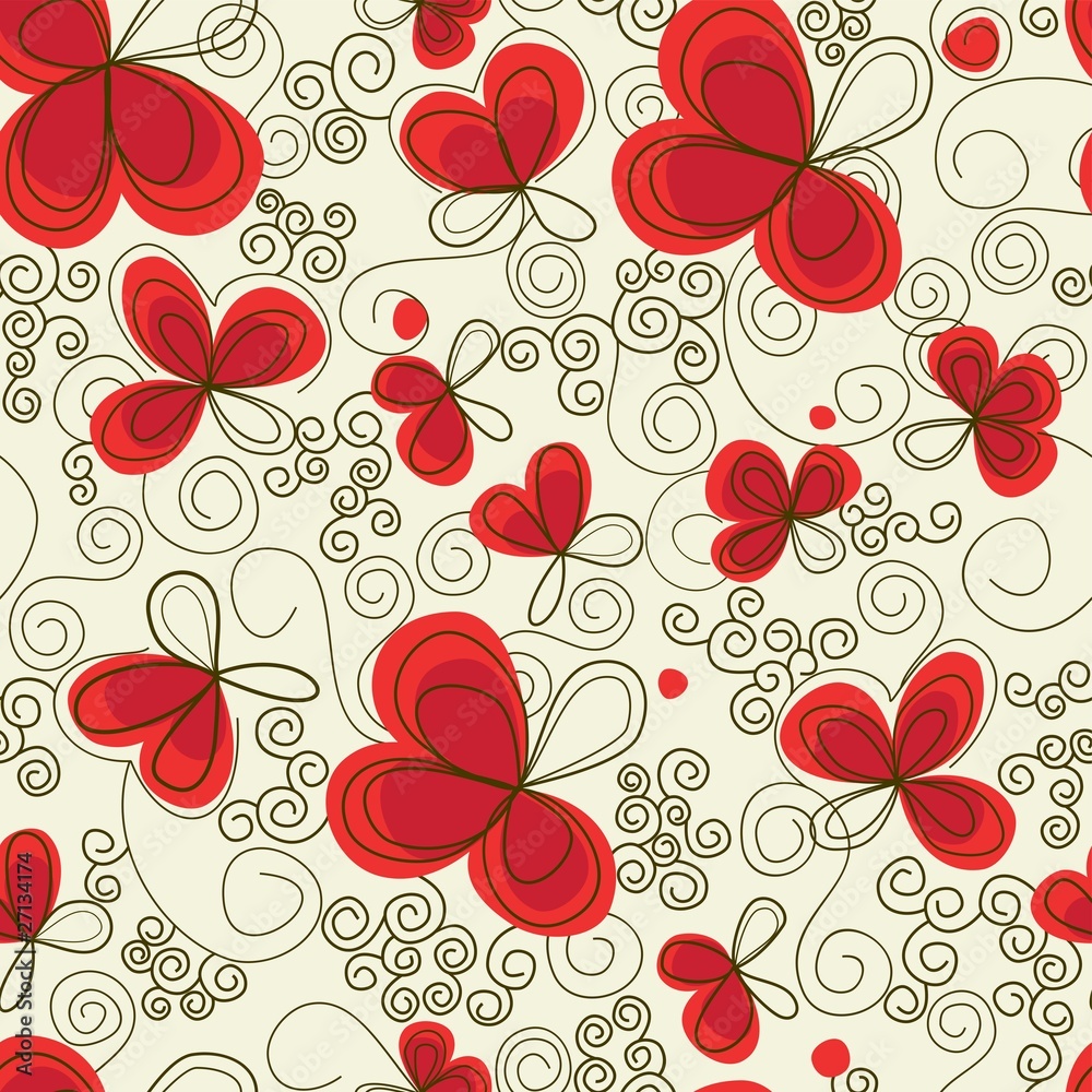 Romantic floral seamless background