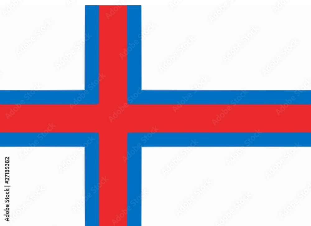 Obraz premium Drapeau des Îles Féroé