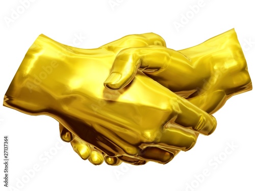 goldener Handschlag