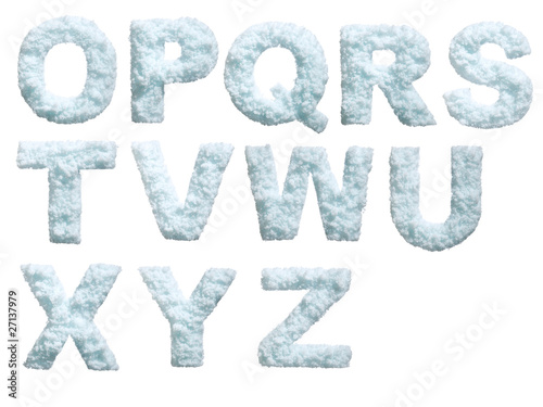 Snow alphabet