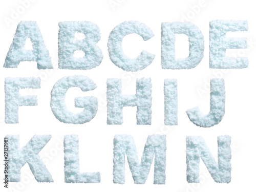 Snow alphabet
