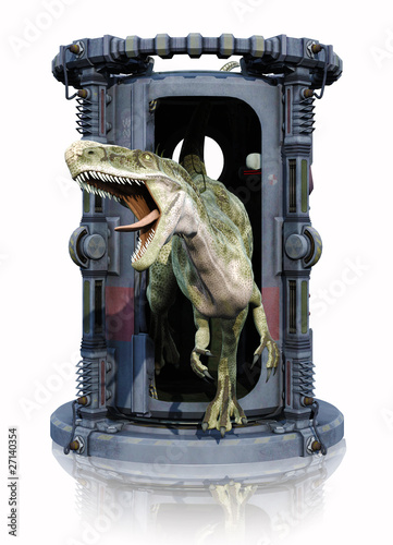 monolophosaurus scientific machine getting out reflection photo