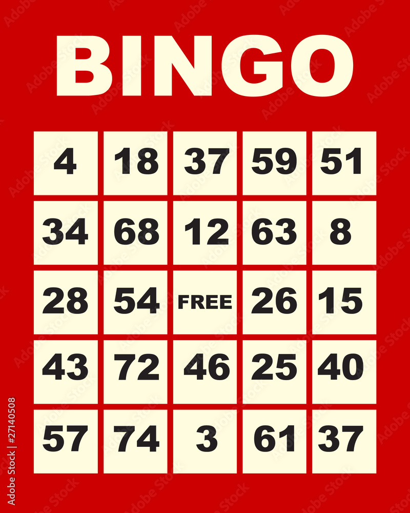 Naklejka premium bingo card