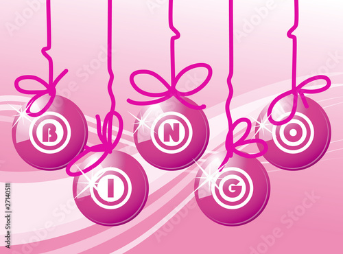 bingo balls in pink color