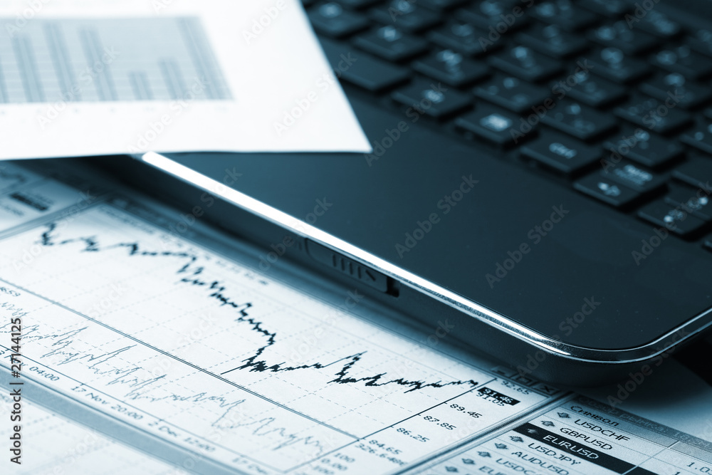 business chart, showing financial success at the stock market business chart, showing financial success at the stock market
