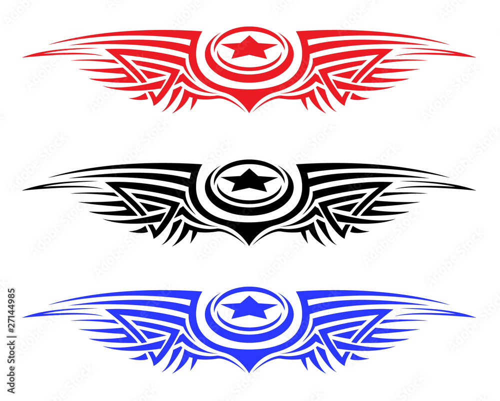 tribal with star tribal with star