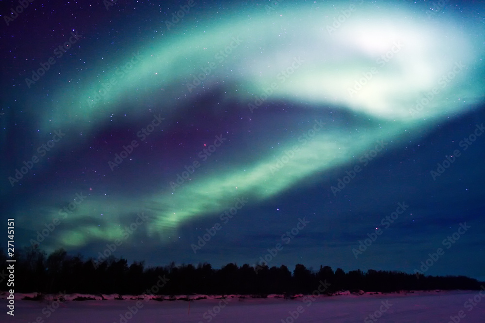 Background showing Northern lights in the sky