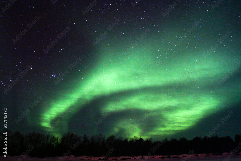 Background showing Northern lights in the sky