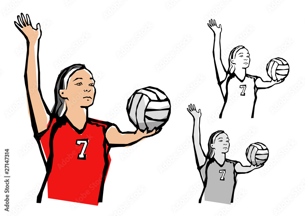 Fototapeta premium volleyball illustration