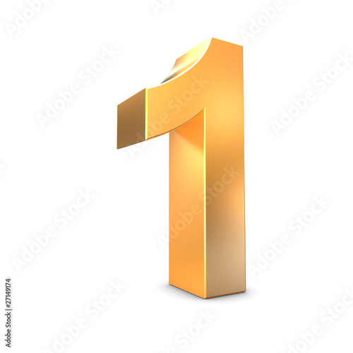 Number 1 in gold