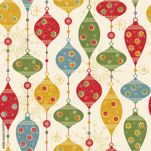 Seamless pattern with balls and stars