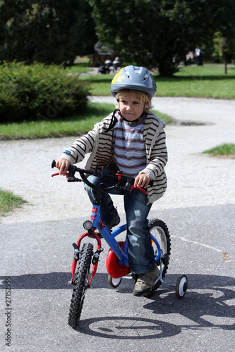 4 years old boy riding bike