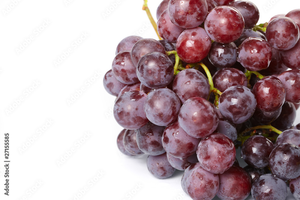 fresh grapes on the white background fresh grapes on the white background