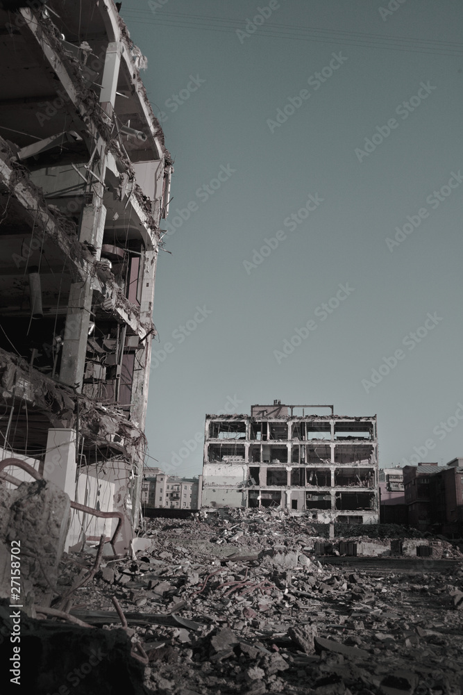 Fototapeta premium Ruins of buildings