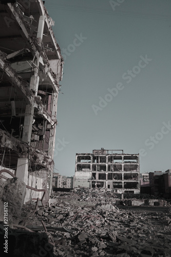 Ruins of buildings