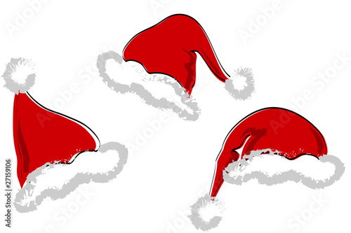 Tre cappelli babbo natale