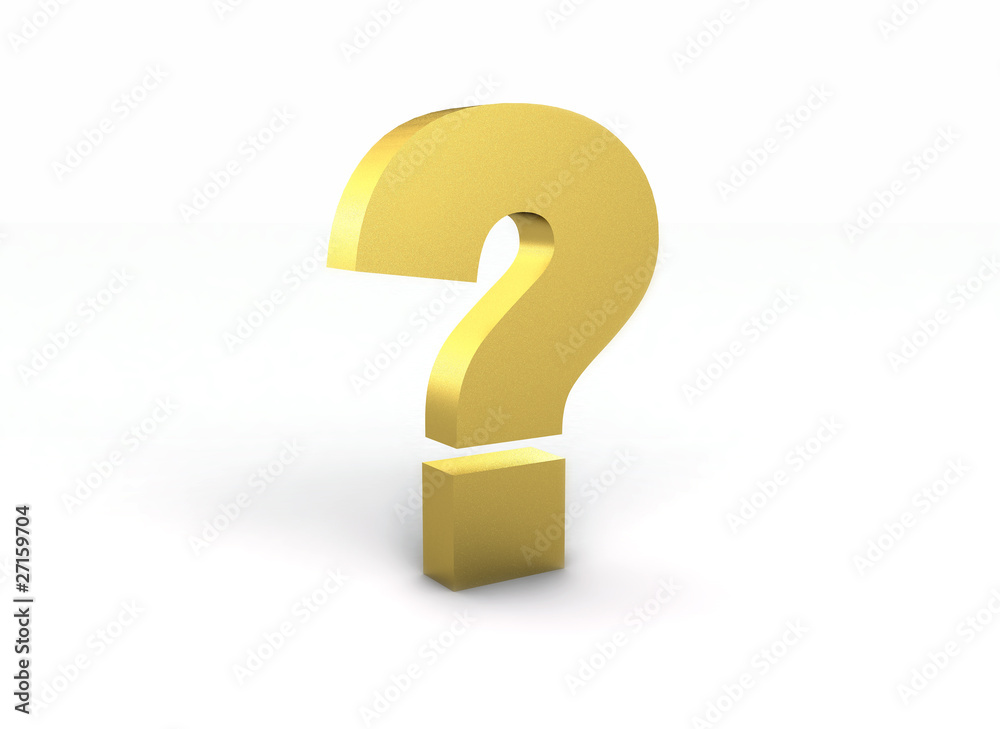 Golden question mark Golden question mark
