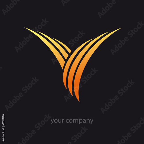 logo entreprise, initiale v