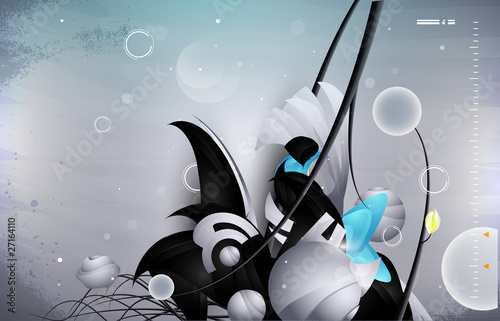 abstract forms, design elements, graffiti