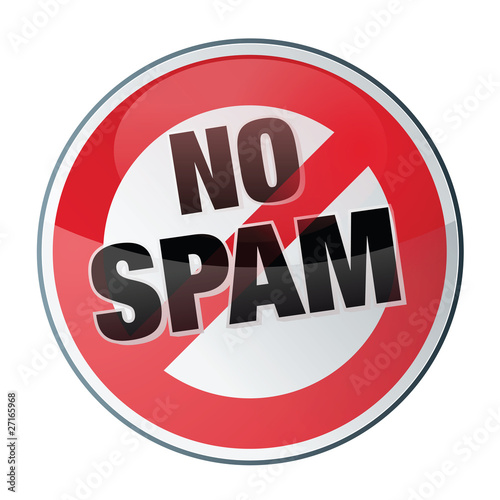 bouton : no spam photo