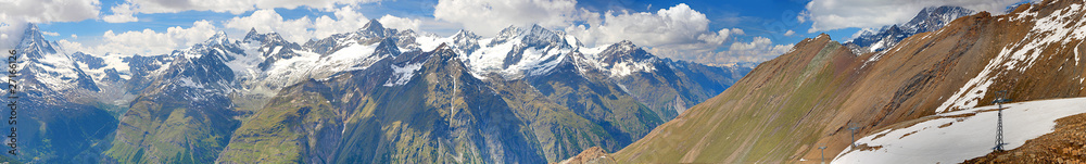 alpine panorama in summer