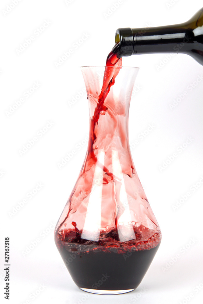 Poster, Print Wein in die Karaffe, 26.7x40 cm