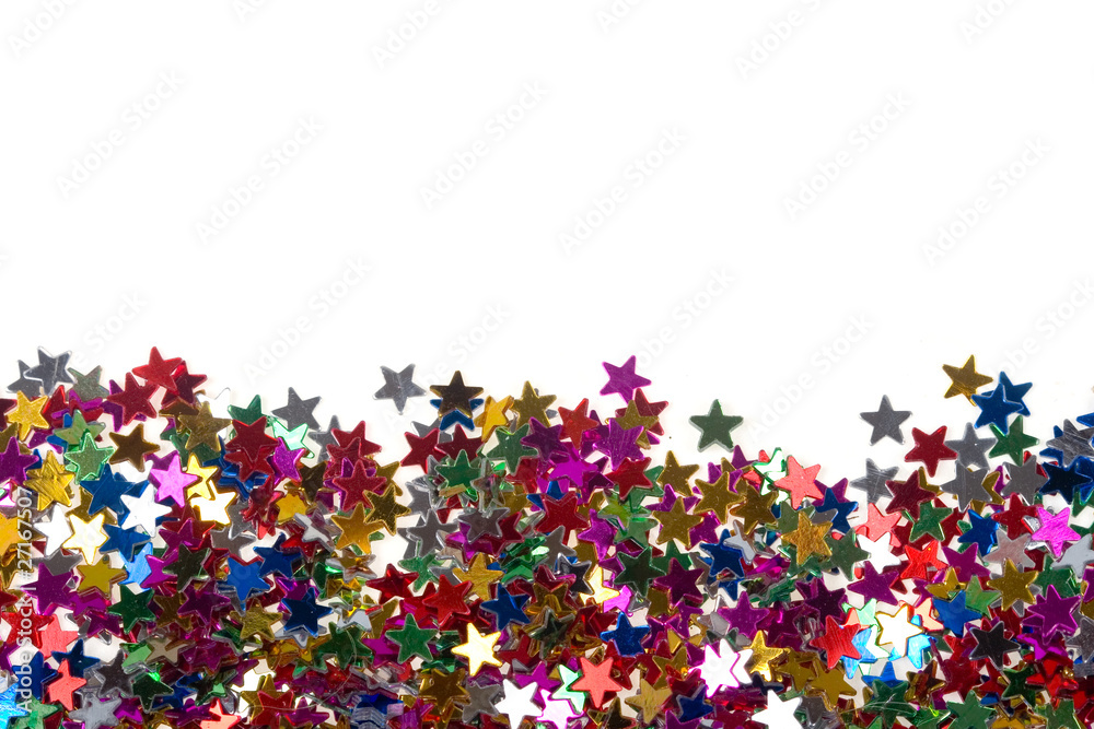 Multicolored glittering stars