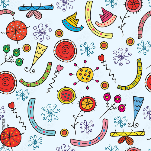 Christmas holidays funny seamless pattern