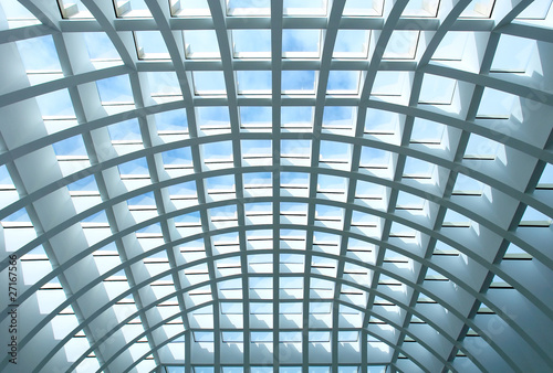 Geometric ceiling of office building