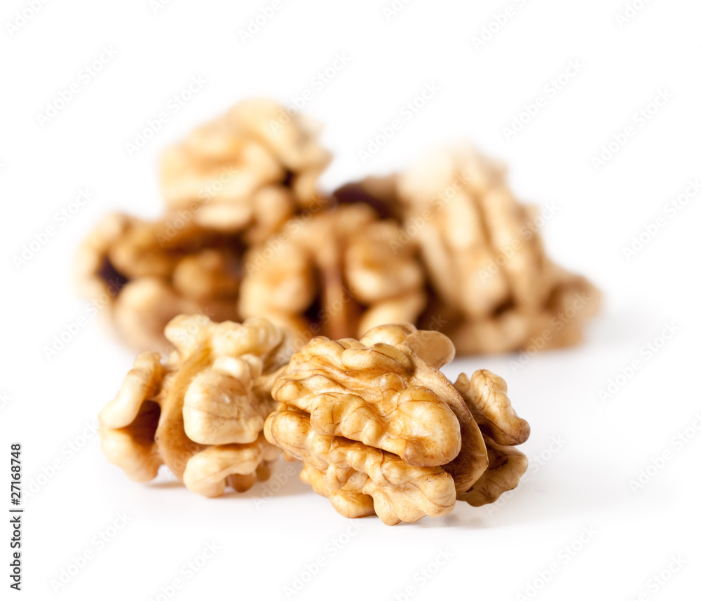 walnut isolated on the white background walnut isolated on the white background