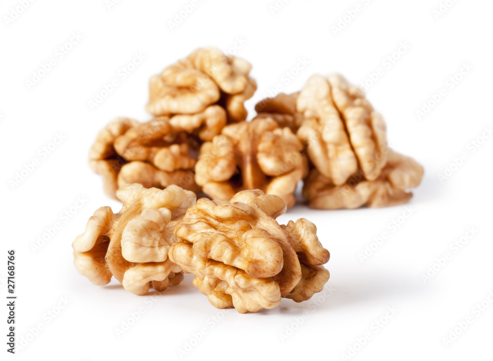 walnut isolated on the white background walnut isolated on the white background