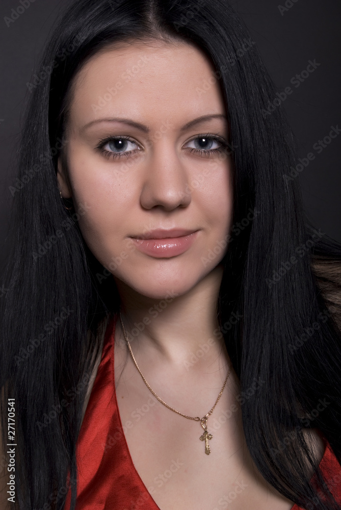 Portrait of a young beautiful seductive brunette Portrait of a young beautiful seductive brunette