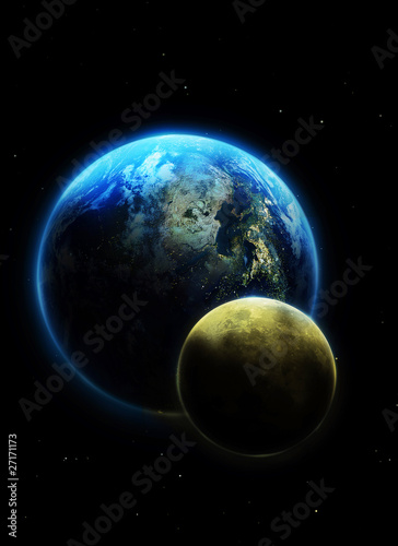 earth and moon #27171173