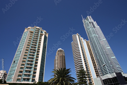 Urban skyscrapers in Gold Coast, Australia © Tupungato