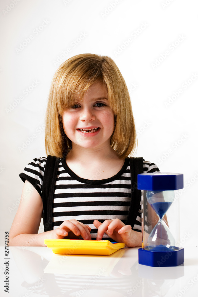 girl with calculator girl with calculator
