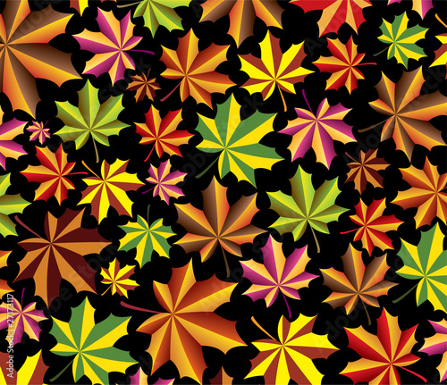 vector background of autumn maple leaves