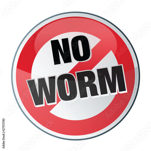icone, picto, bouton : no worm photo