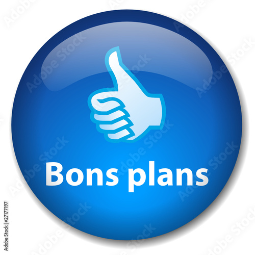 Bouton BONS PLANS (offres soldes idées astuces conseils prix)