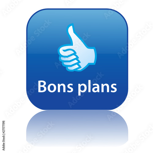 Bouton Web BONS PLANS (bonnes affaires offres soldes système D)