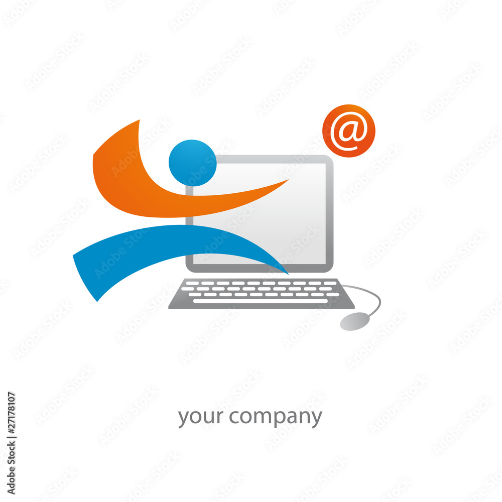 logo entreprise, service informatique Stock Vector | Adobe Stock