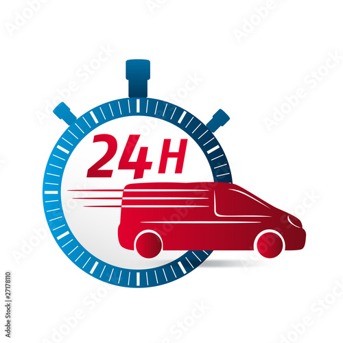 icône livraison 24h, logo chronomètre